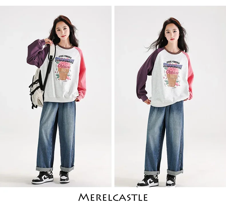 

Baby Girls Top Girls Hoodie Spring and Autumn 2024 New Fashion Early Autumn Clothes Female Children Junior High School Tops