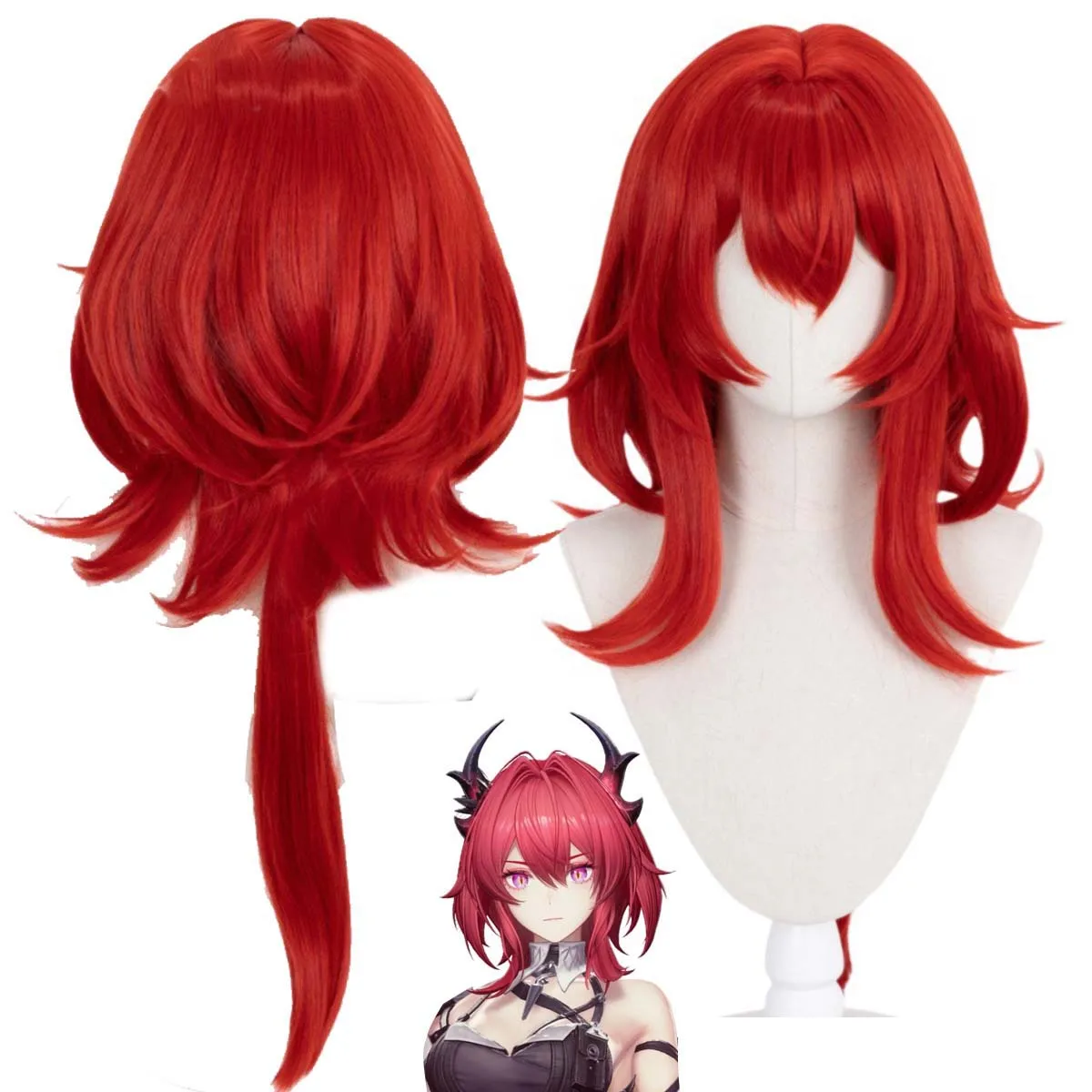 

Женский парик Game Arknights Laevatain с короткими красными волосами, термостойкий