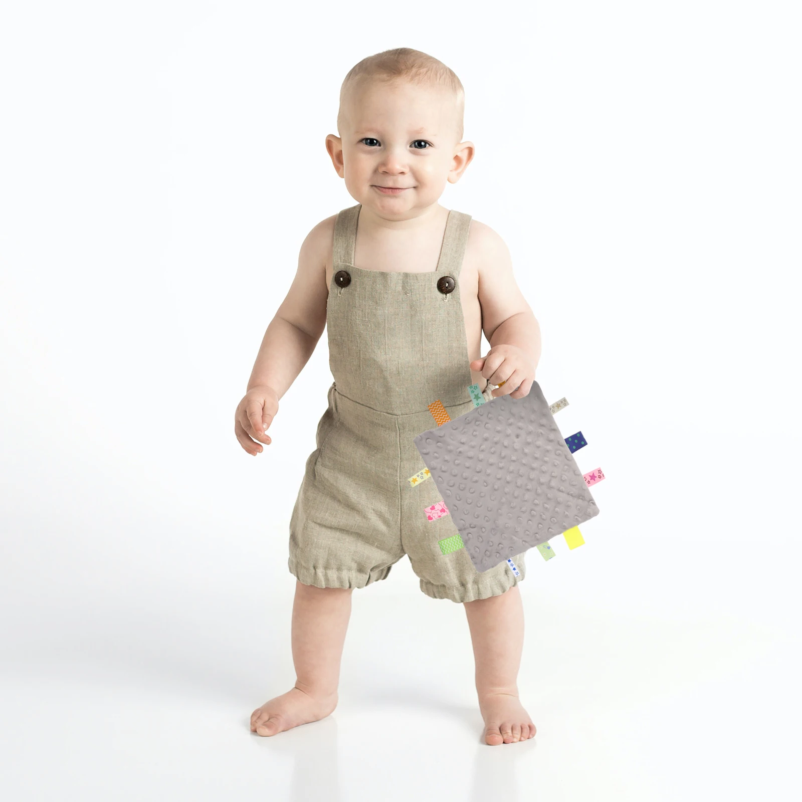 

Soothing Towel Baby Saliva H kerchief Kids Nursing Grey Infants Biting Soft Comfort Pacifying Safe Cartoon Design Toddler Toy