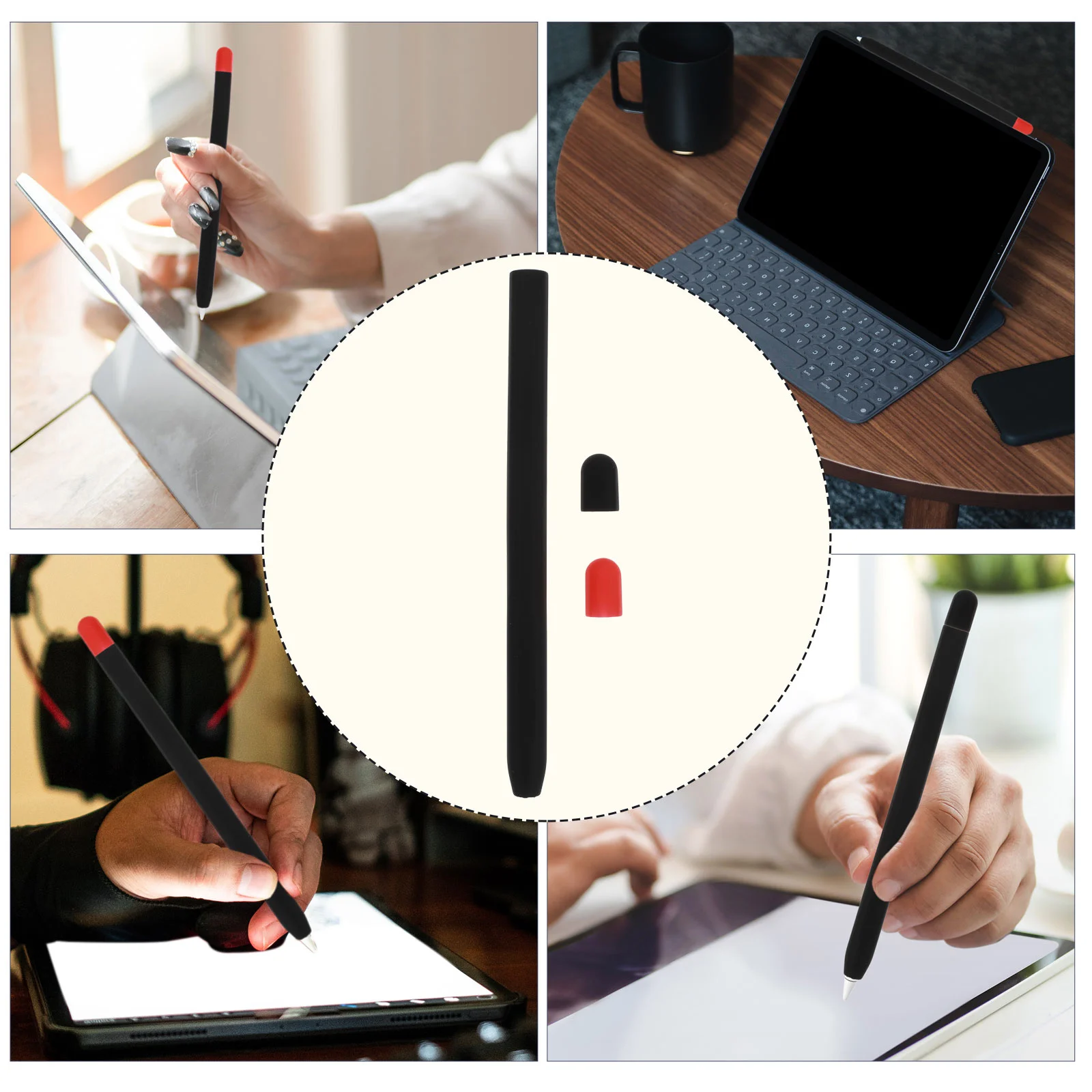 

Flexible Silicone Stylus Protector Case Shock Absorbing Cover for Pencil 2 Writing Pen Protective Sleeve