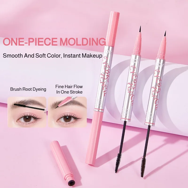 Dualended Eyebrow Pencil Ultra Fine Eyebrow Pencil Waterproof Long Lasting Double Ended Natural Definition Makeup Tool
