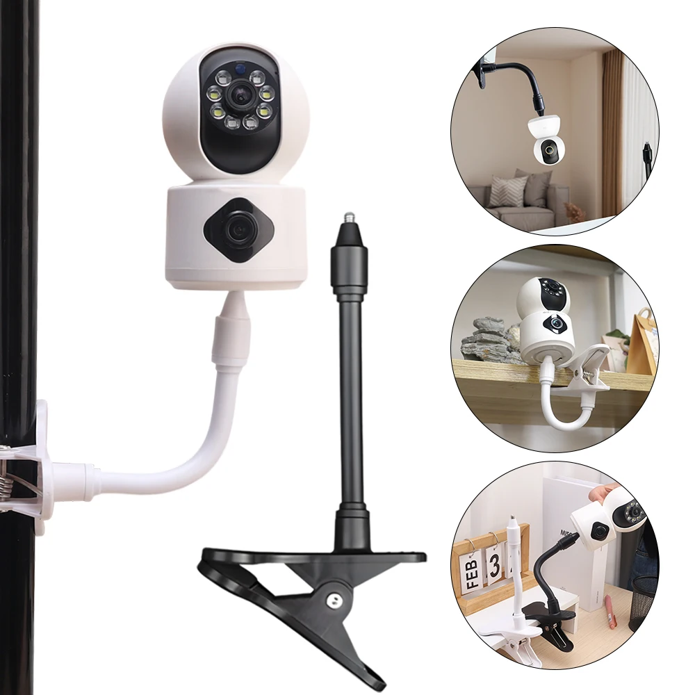 

Indoor House Monitoring Camera Mounting Bracket Clip for Crib Curtain Rod Installation Clamp Surveillance Camera Base Support