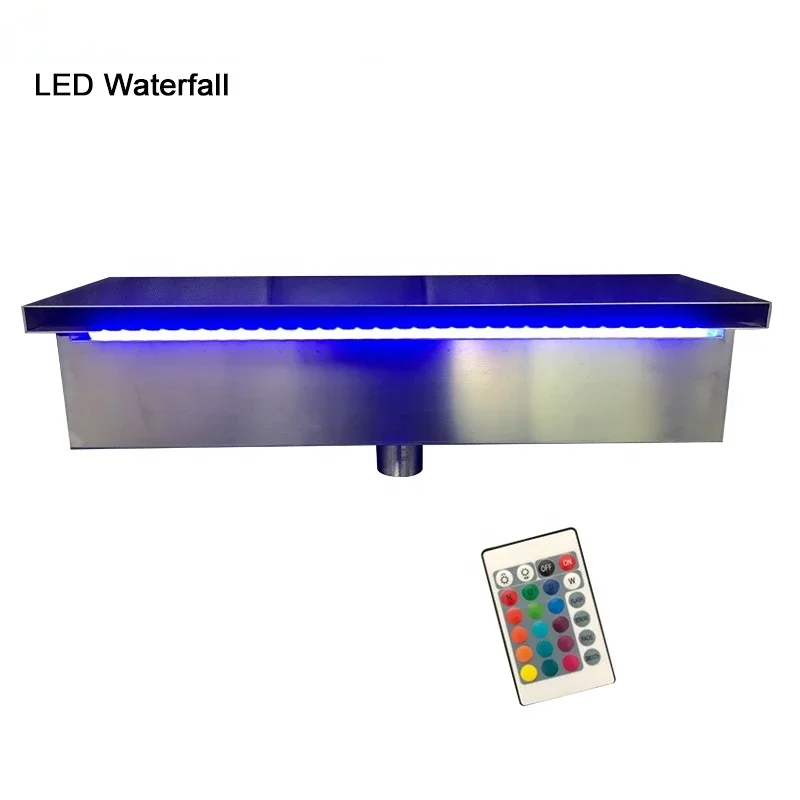 Outdoor Indoor Water Feature Artificial Led Waterfall Blade Garden Wall Fountain Waterfall Designs