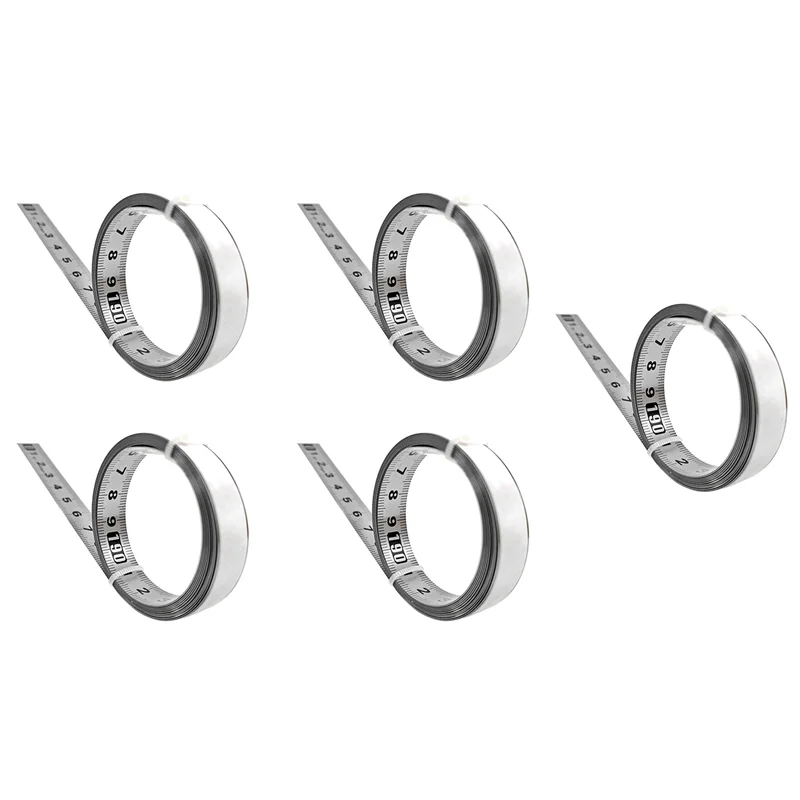 

AC88-5X Stainless Steel Adhesive Scale Precision Woodworking Guide Rail Self-Adhesive Tape Measure Metal Ruler,C-100Cm