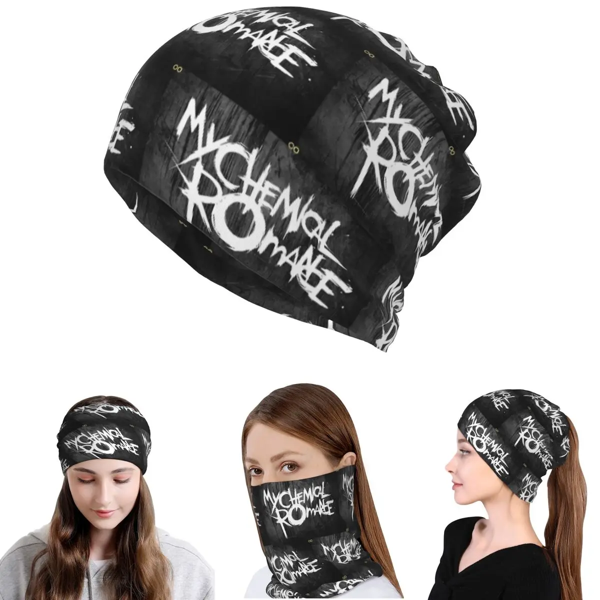 

Mcr Band Punk Rock My Chemical Romance Bandana Neck Gaiter Magic Scarf Multifunction Headwear Beanies Hat Unisex Adult Winter