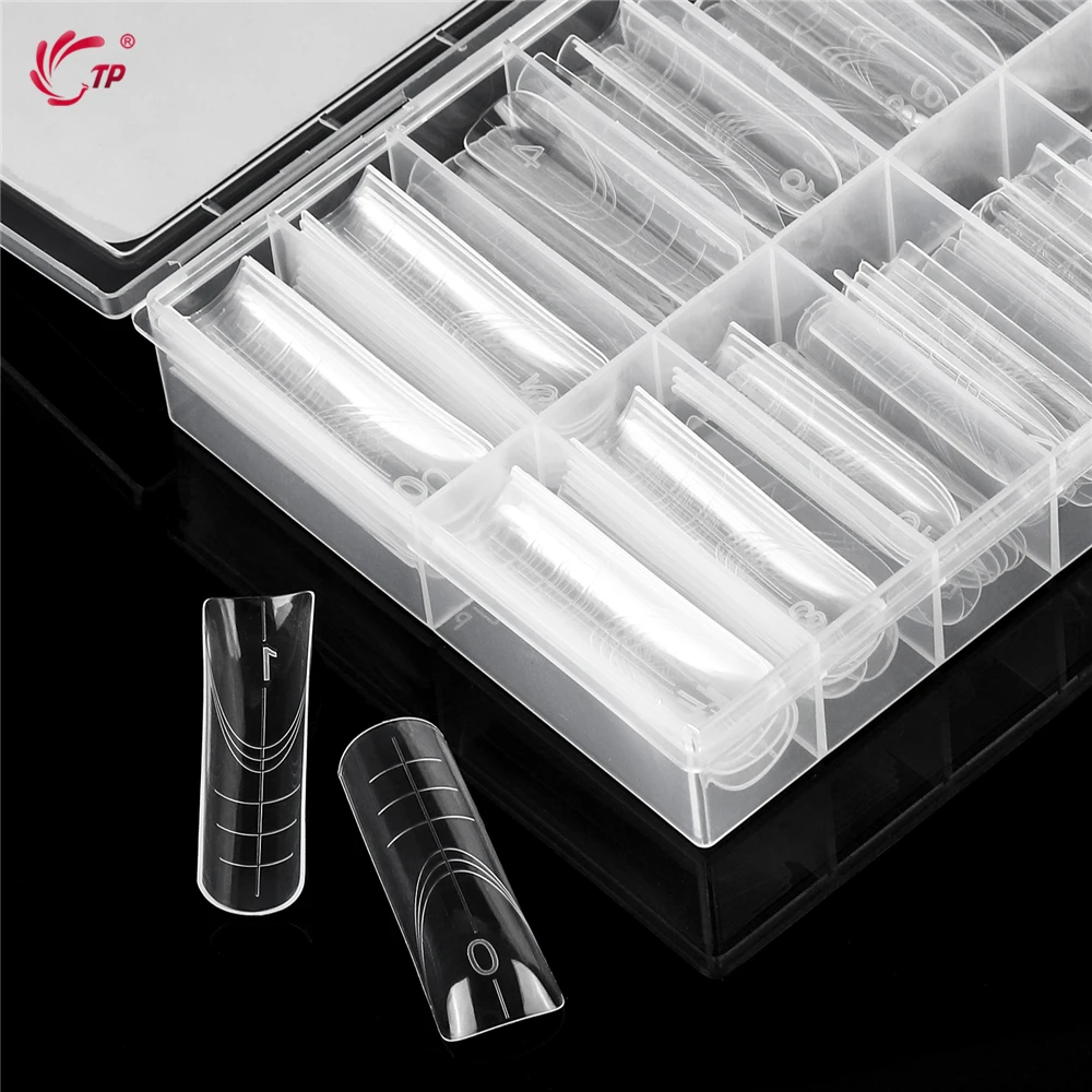 TP 140 قطعة/صندوق مربع أشكال مزدوجة مسمار قالب غطاء كامل منشئ سريع الاكريليك تمديد قالب 14 أحجام بولي جيل للأظافر مسمار العلوي أشكال #3