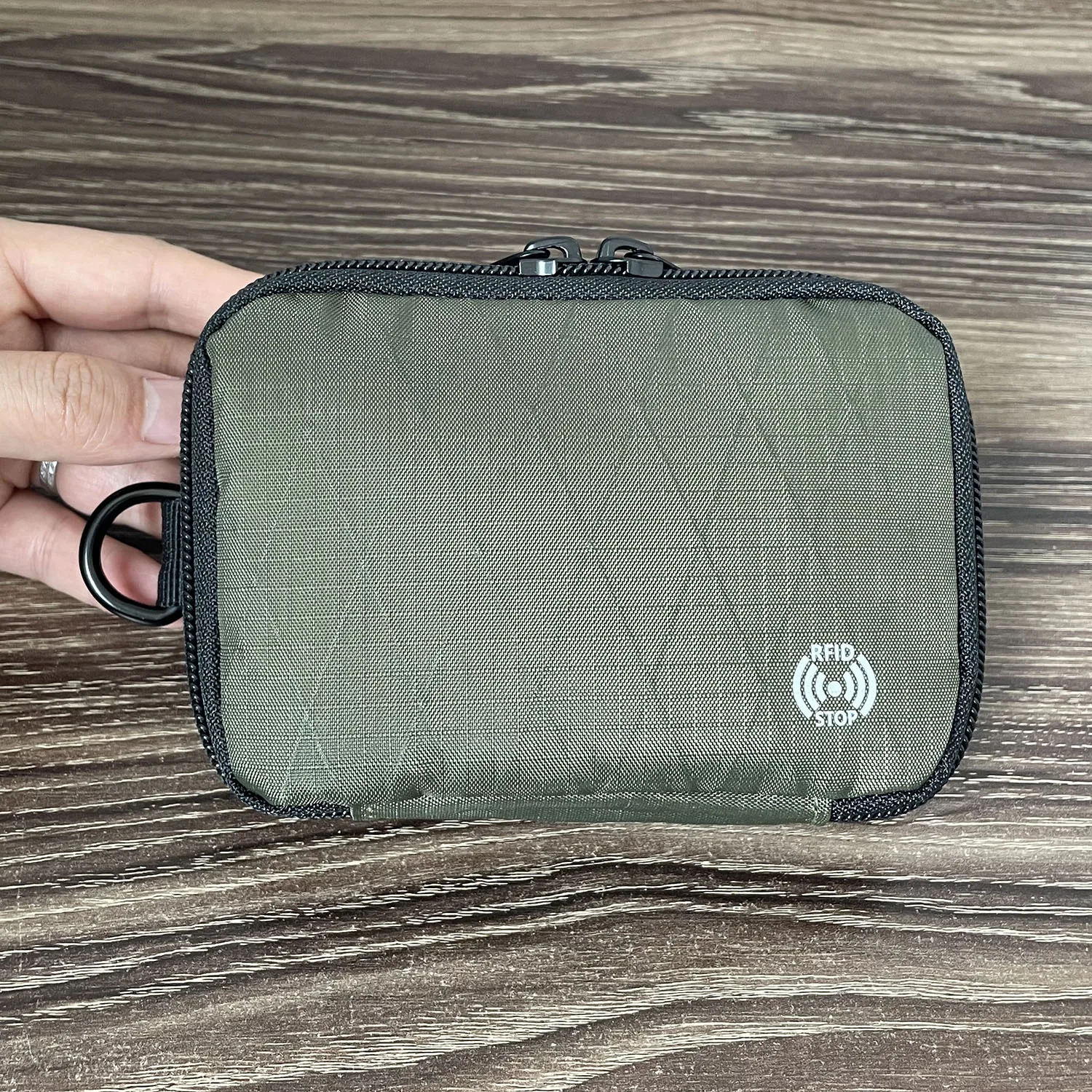 

Двухслойный органайзер XPAC EDC с RFID-защитой, держатель для карт, тонкий кошелек с защитой от кражи, с карабином, молнией YKK и отделением для монет
