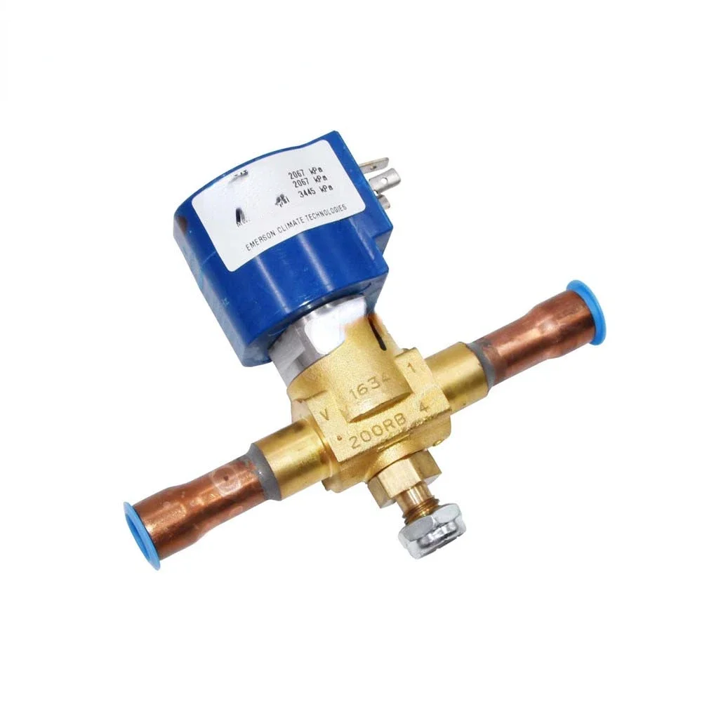 A válvula solenóide Emerson 200RB 4T4T é adequada para refrigerantes como R22, R404A, R407C, etc.