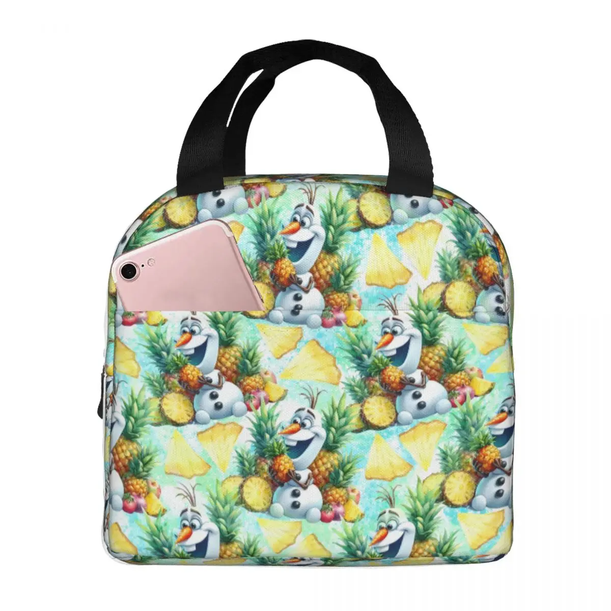 

Custom F-Frozenes Cartoon Insulated Lunch Bag for Camping Travel Olaf Elsa Anime Leakproof Cooler Thermal Bento Box Women