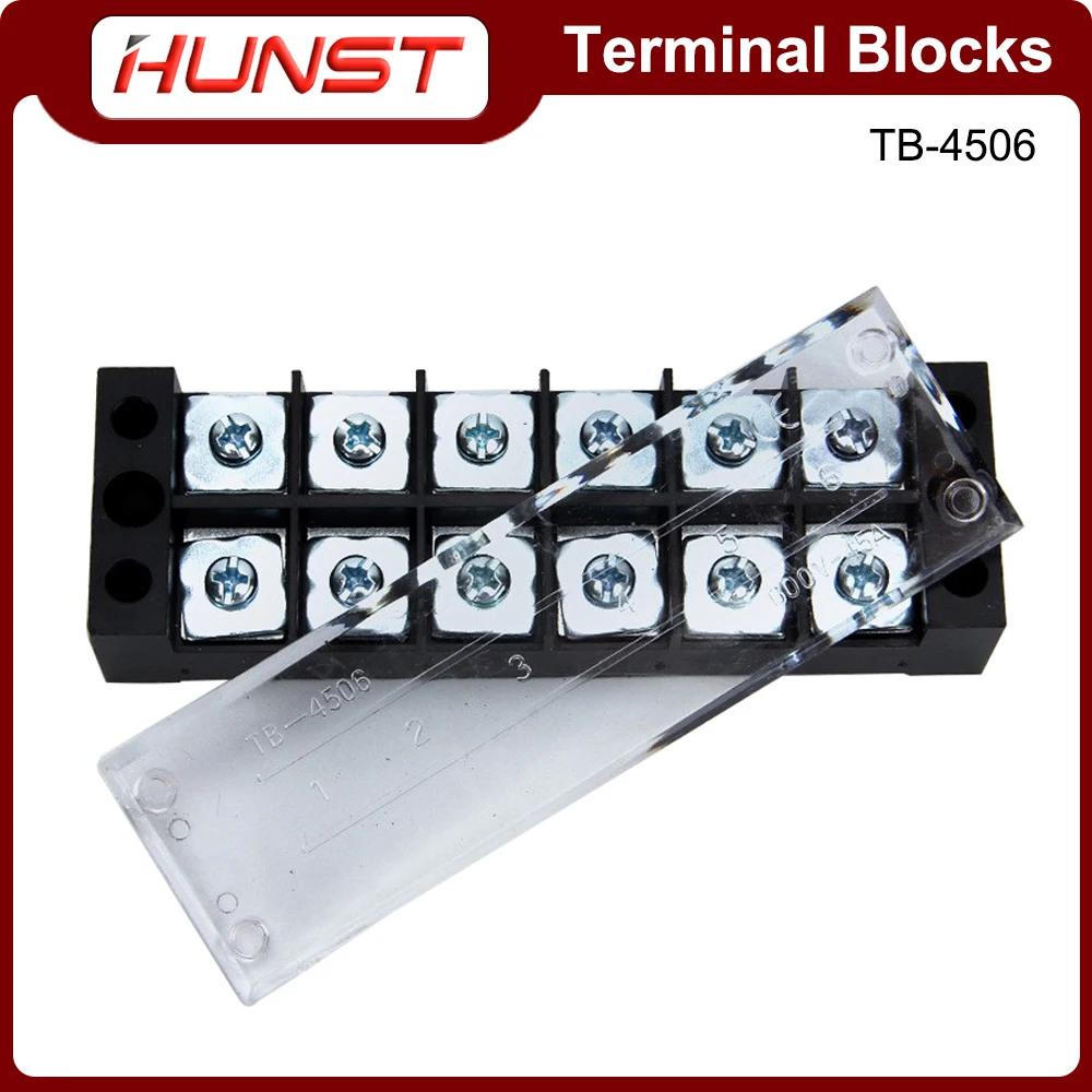 HUNST TB4506 1PCS Terminal Block Fixed Strip 45A/6-Position Terminal Block