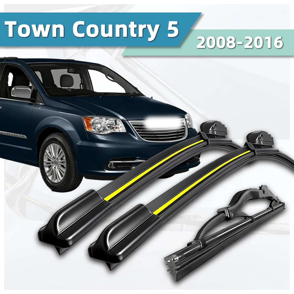 

Wiper Suitable For Chrysler Town Country 5 2008-2016 Natural Rubber Strip Accessories Car Front And Rear Wiper Replacement Parts