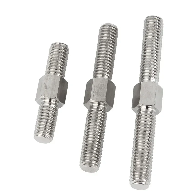 304 Stainless Steel Double End Screws M3 M4 M5 M6 M8 M10 M12 M14 M16 Left-hand Threads/right-hand Threads Stud Bolts