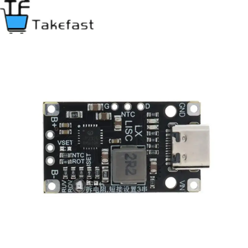 Type-C USB 2/3S BMS 15W 8.4V 12.6V 1.5A Lithium Battery Charging Boost Module With Balanced Support Fast Charge With Indicator
