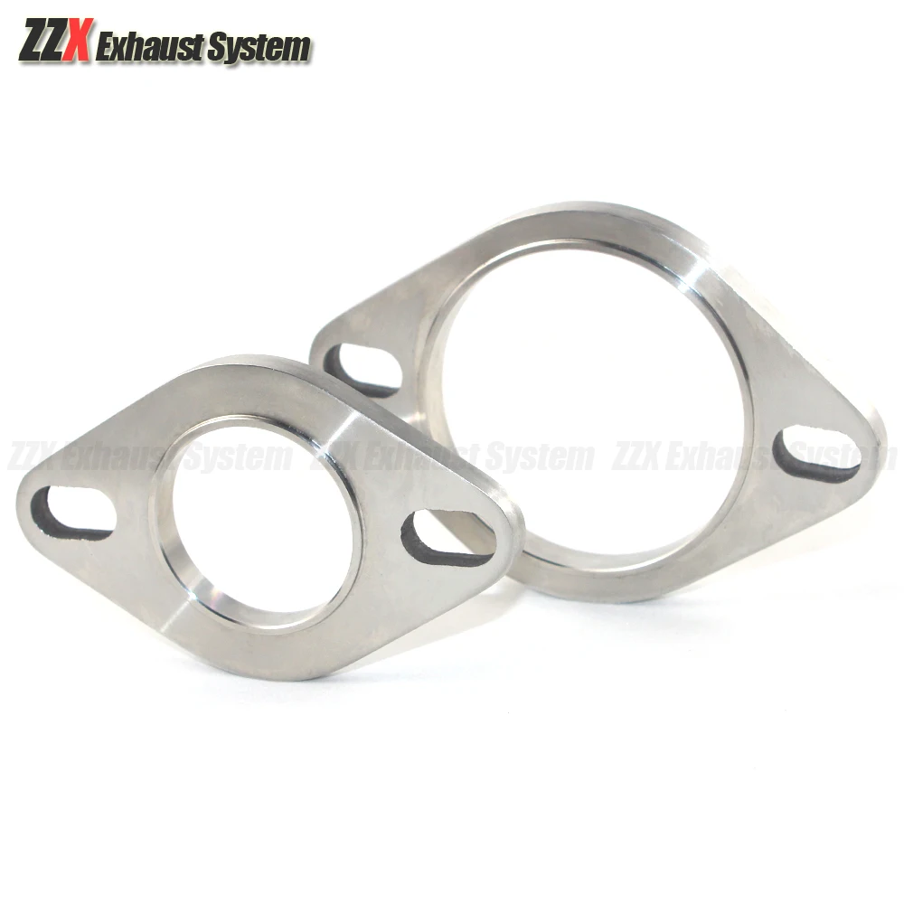 Automotive exhaust muffler 304 stainless steel welded flange two-hole sealing gasket 45/51/57/60/63/70/76mm