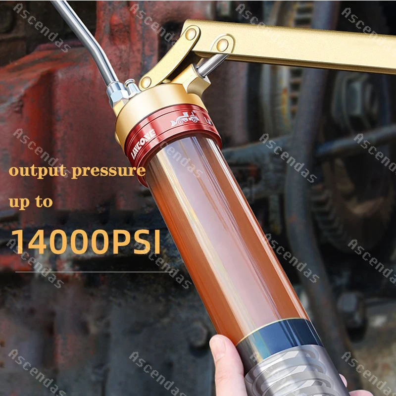 New High Pressure Transparent 600CC Grease Gun Portable Lubricator Durable Suitable For All Kinds Of Car And Ship Lubrication