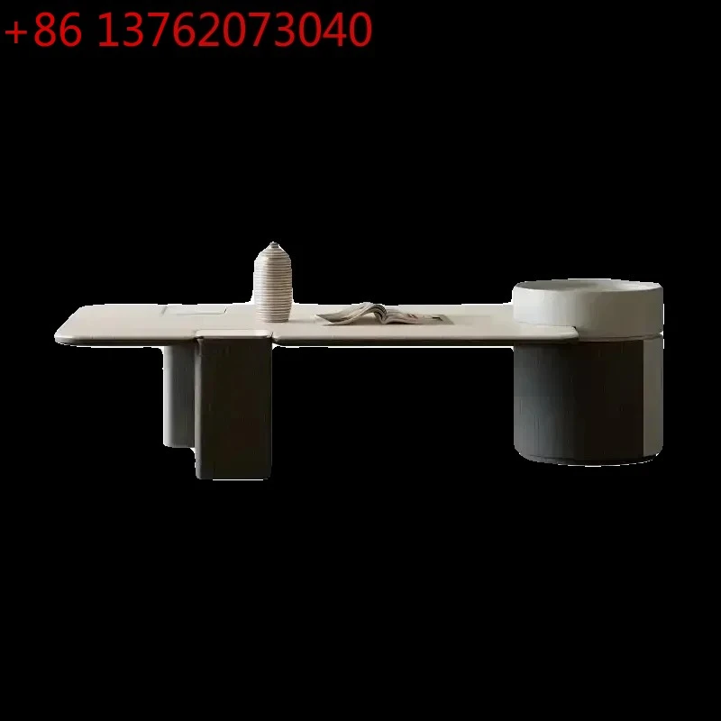 

Modern minimalist rectangular coffee table living room small apartment high-end atmospheric high-foot microcrystalline stone