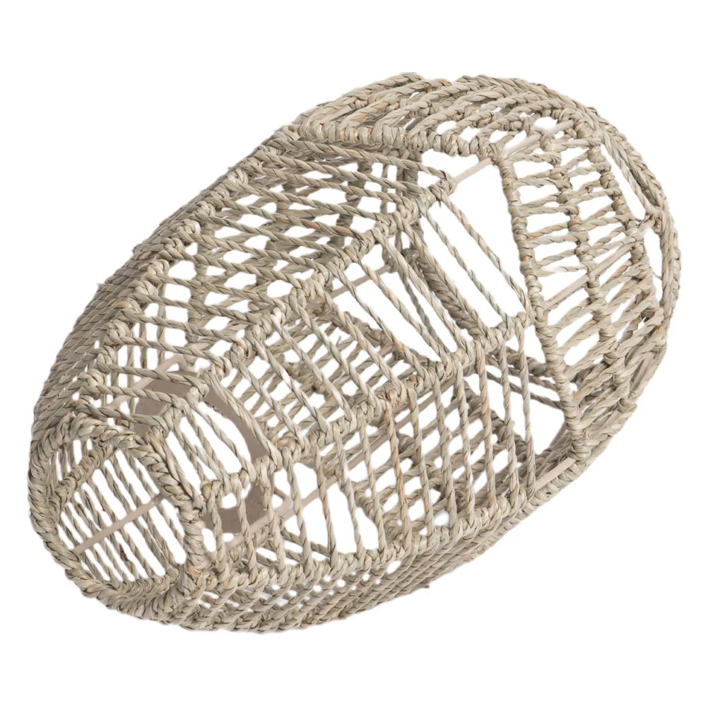 

Straw Woven Pendant Lampshade Hand Woven Rustic Ceiling Lamp Shade Decorative Light Cover for Restaurant Cafe Vintage Boho