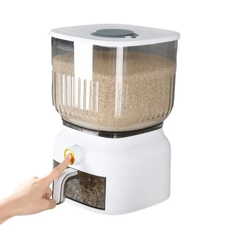 Large Capacity Rice Storage Box Transparent Insect-proof Moisture-proof Rice Dispenser Soybean Corn Bucket Kitchen Organizer