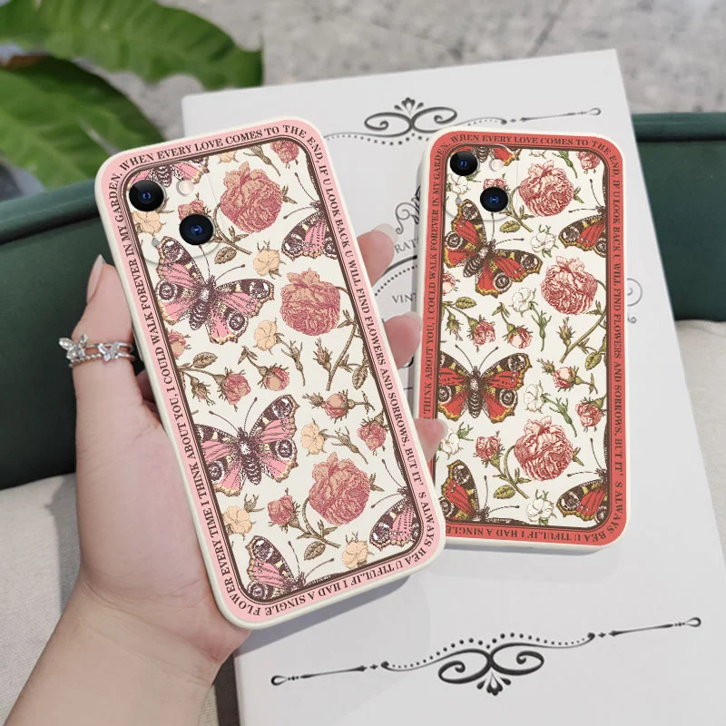 Чехол для телефона с цветочным принтом Classicism для iPhone 17, Air 16e 16, 15, 14, 13, 12, 11 Pro Max Mini X XR XS MAX Plus Cover