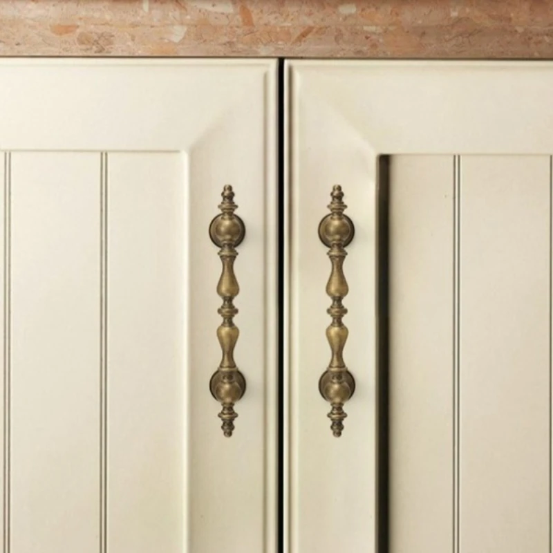

French Solid Brass Handles for Furniture Opulent and Artistic Form Handles for Cabinets and Drawers Dresser Shoe Cabinets Pulls
