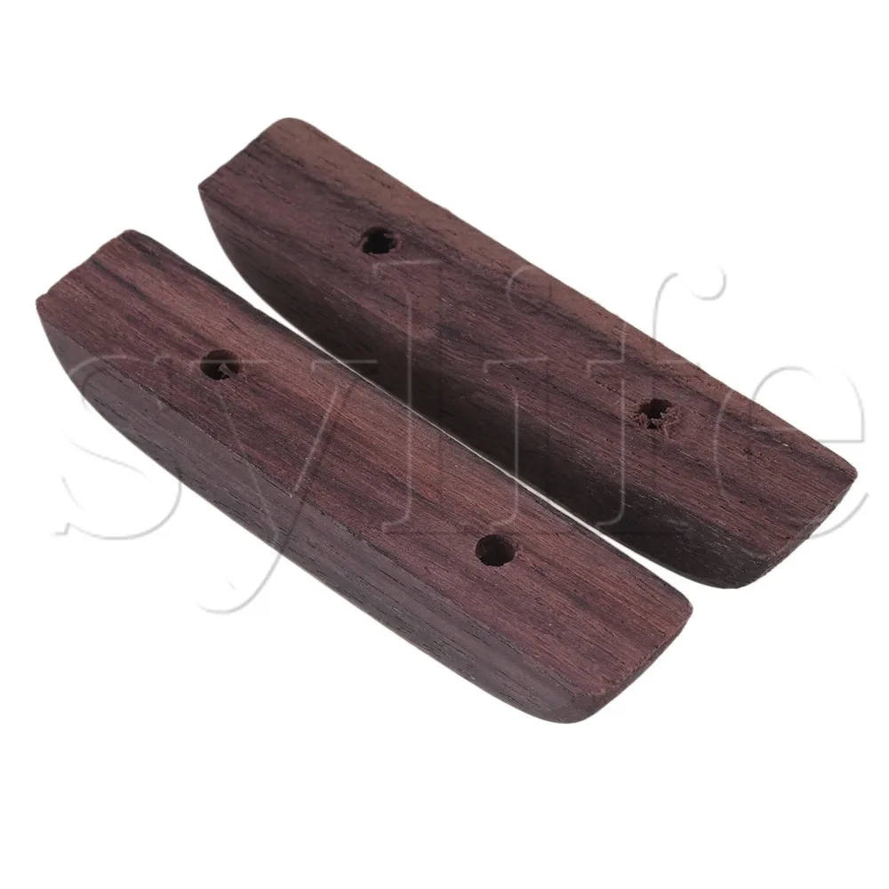2x Rosewood Thumb Rest with Mounting Screws Wooden  for Bass Guitar