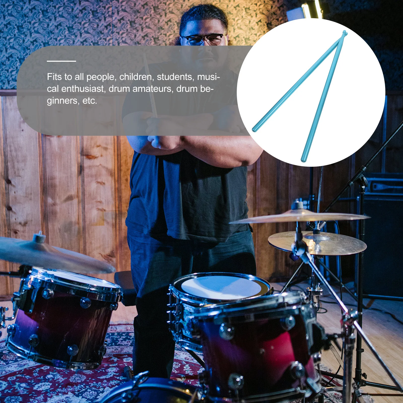

Aluminum Alloy Drumsticks Percussion Instrument Mallets Durable Long Lasting Fine Workmanship Gravity Sense Fits All