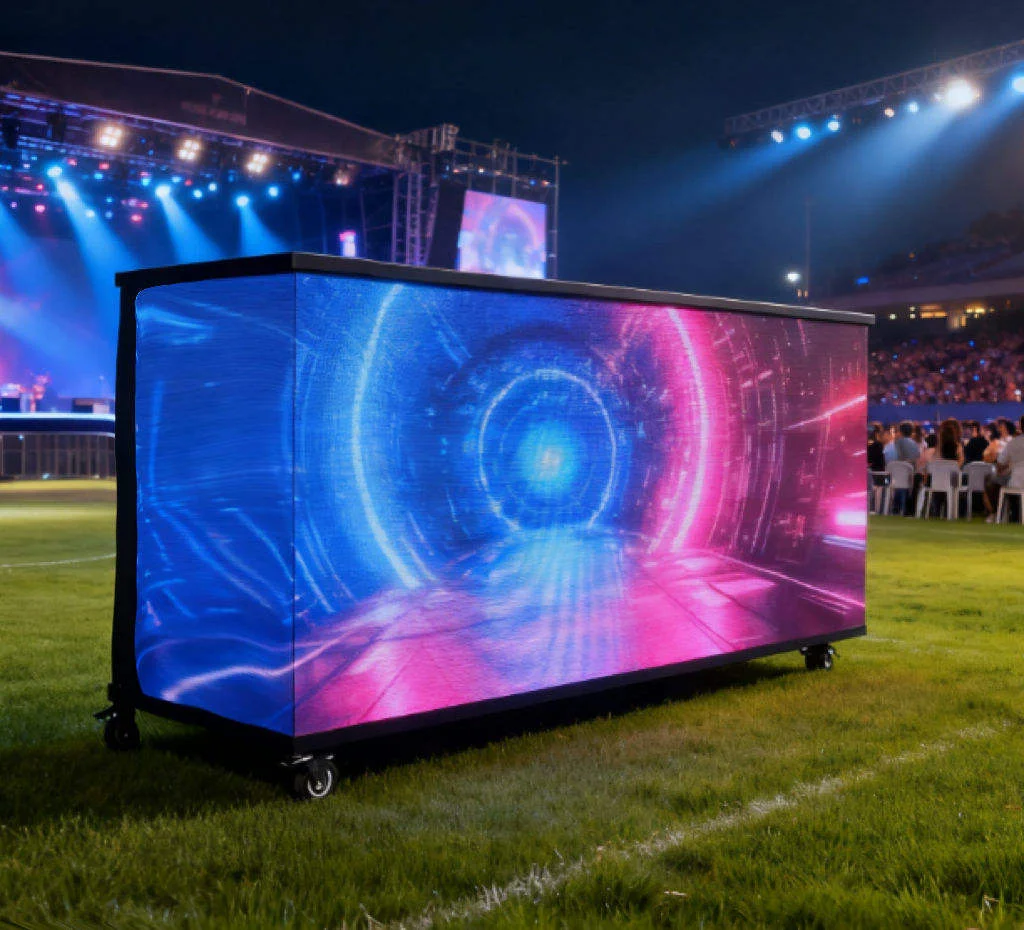 Outdoor 5000-nit Portable LED DJ Booth HD Foldable Stage Screen with Flight Case for Music Festivals Advertising Display Screen