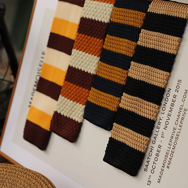 6 سنتيمتر جديد الرجال خمر مخطط متماسكة رباطات للرقبة للرجل حفلة موضة الملونة الحياكة التعادل البحرية الأحمر الزفاف ربطة العنق ضئيلة Cravata