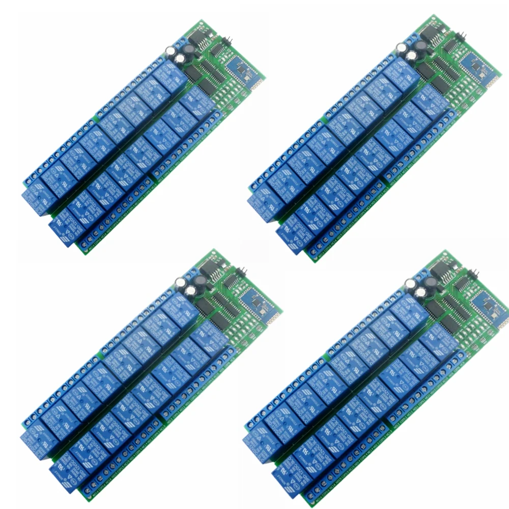 

4PCS DC 12V 16 Channel Android Bluetooth Relay Module for Smart Home LED Lighting