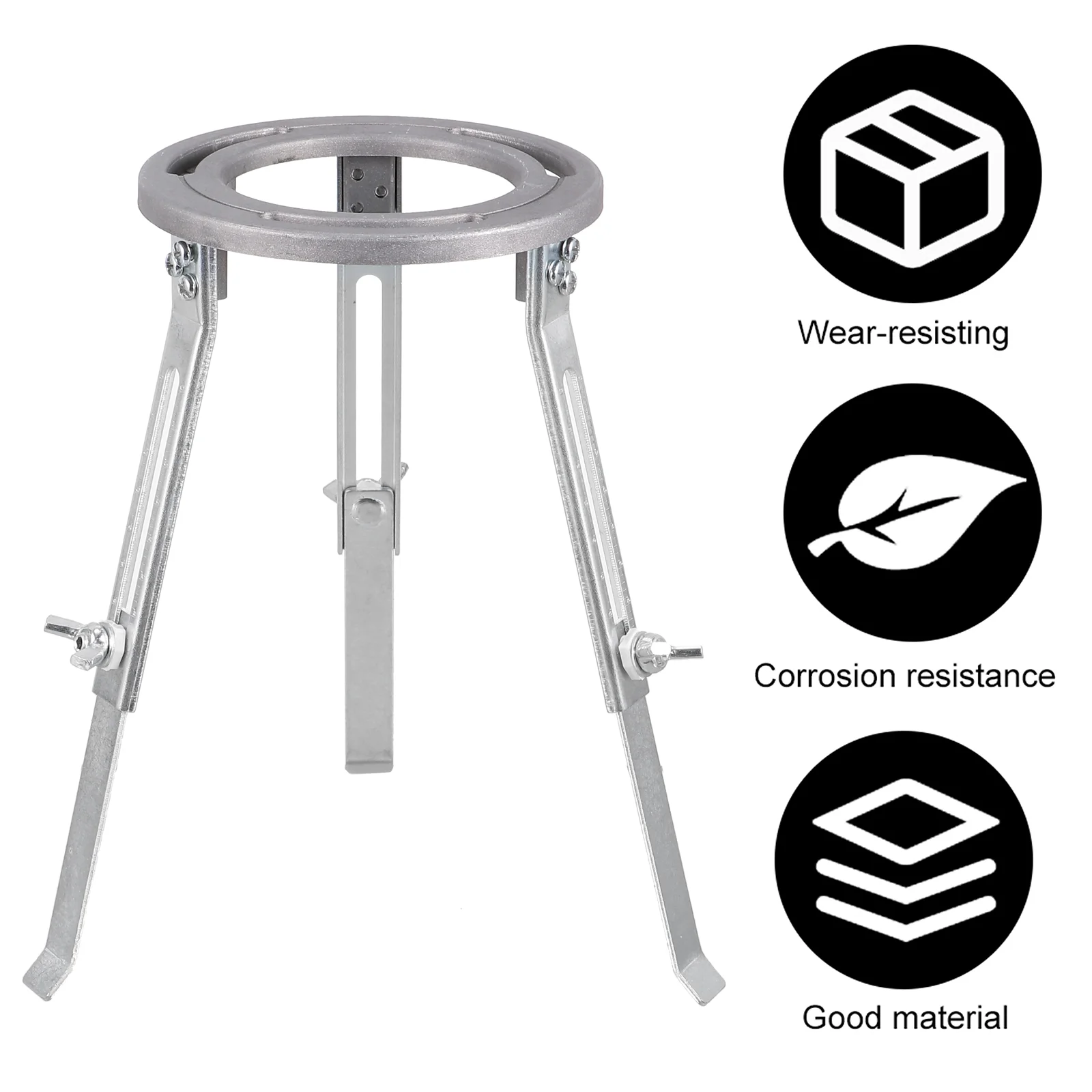 Trípode elevable desmontable ajustable lámpara de Alcohol soporte Bunsen quemador laboratorio