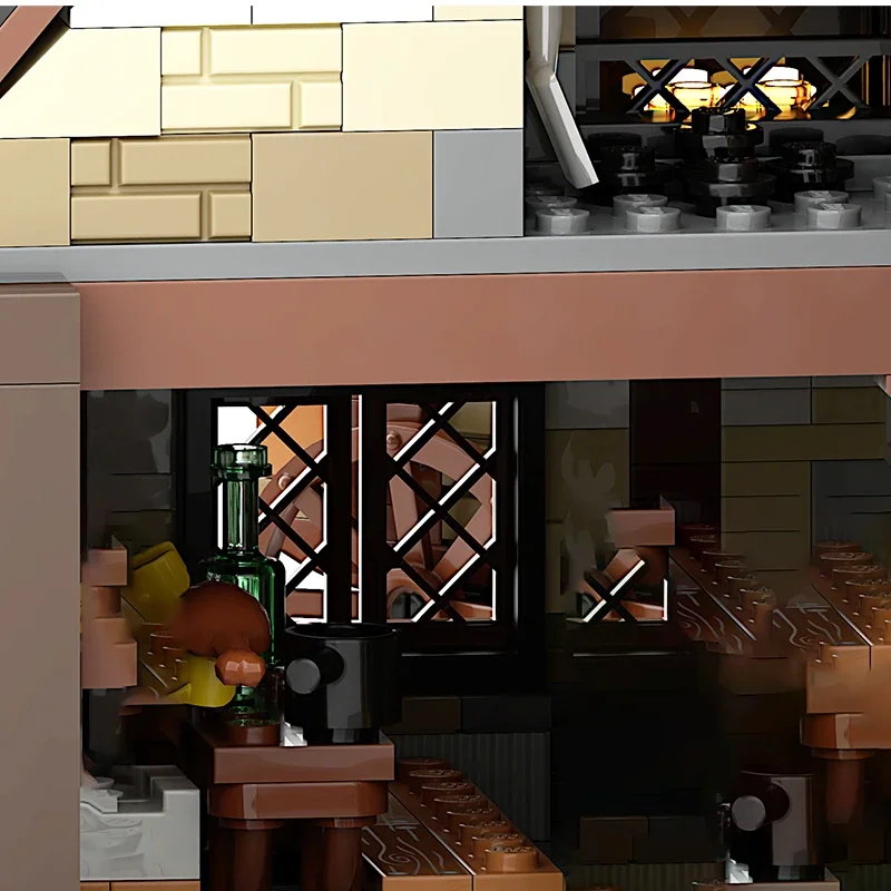 Medieval Castle Model Moc Building Bricks Medieval Taverns Technology Modular Blocks Gifts Christmas Toys DIY Sets Assembly