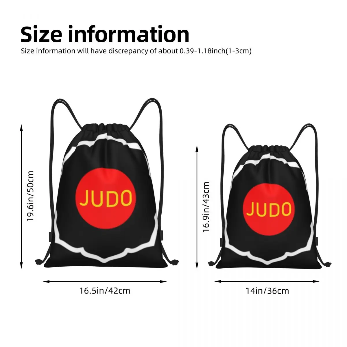 Kodokan Judo-bolsa deportiva multifunción para viaje, bolso portátil con cordón para libros