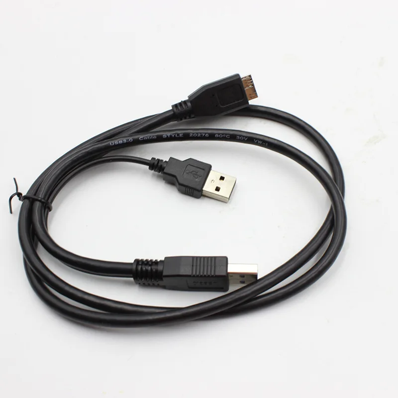 Kabel Data USB 3.0 Tipe A ke Micro B Y, HDD USB 3.0 1M untuk kabel Data Disk Hard Drive seluler eksternal dengan kabel pengisian daya