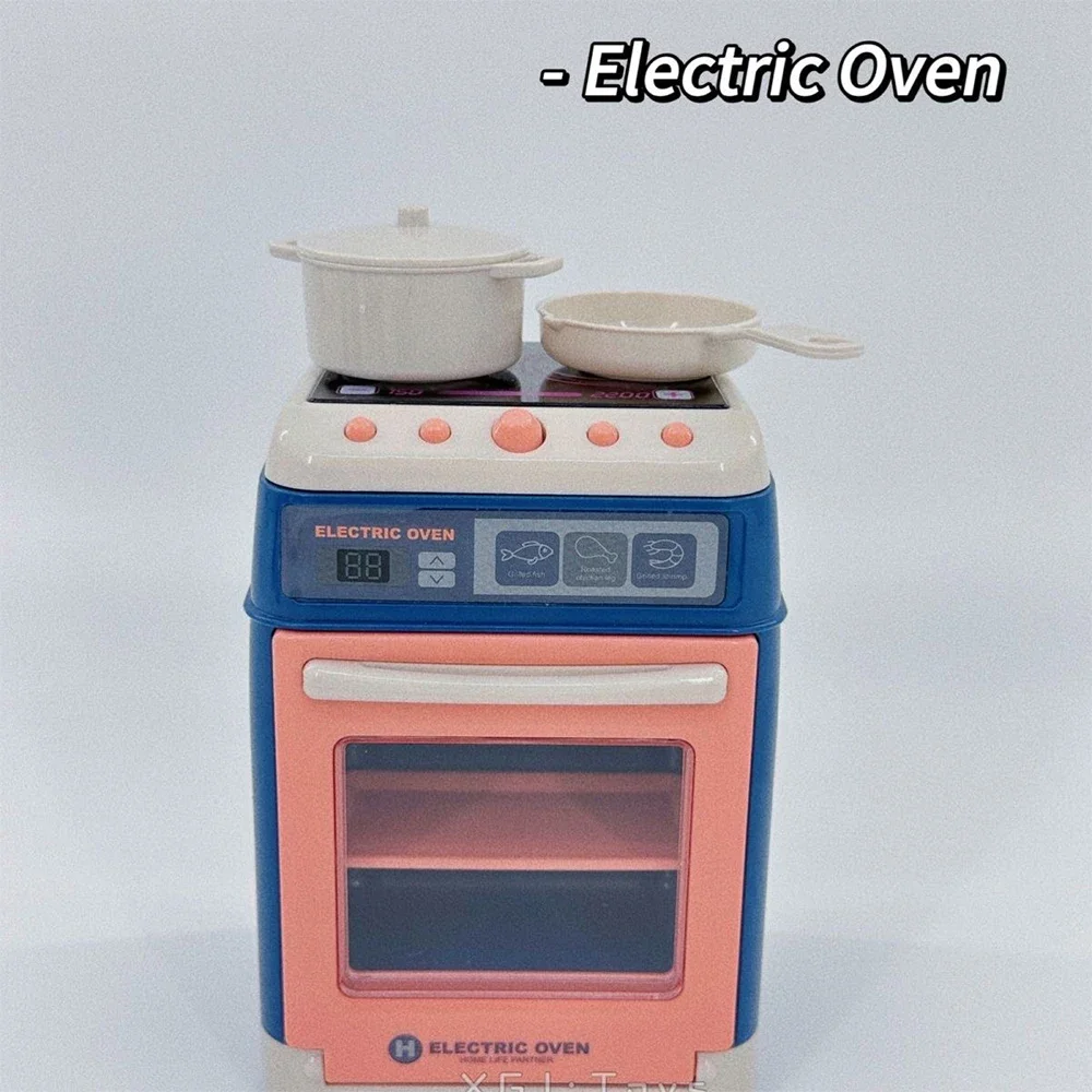 Kids Kitchen Toy Oven Mini Simulation Household Appliances Toys For Children Pretend Play House Interactive Toys For Girls Boys