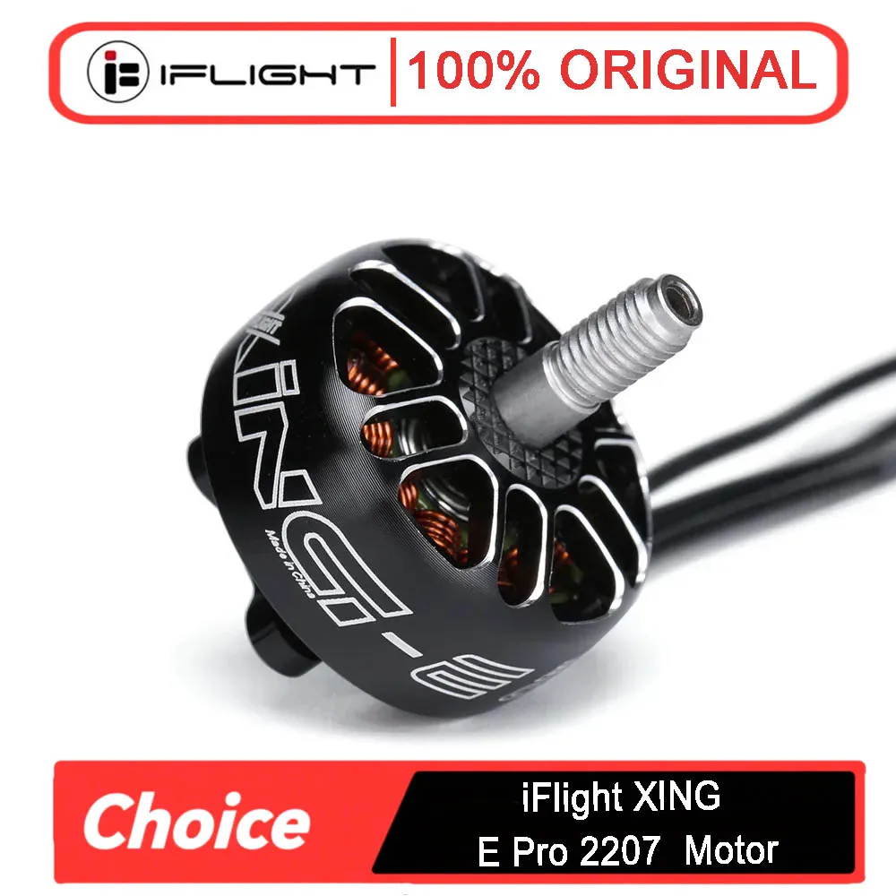 

iFlight XING E Pro 2207 Бесщеточный двигатель-1800 кВ (6S), 2450/2750 кВ (4S) | 5-дюймовая опора, совместимая с RC FPV Racing Drone и Freestyle
