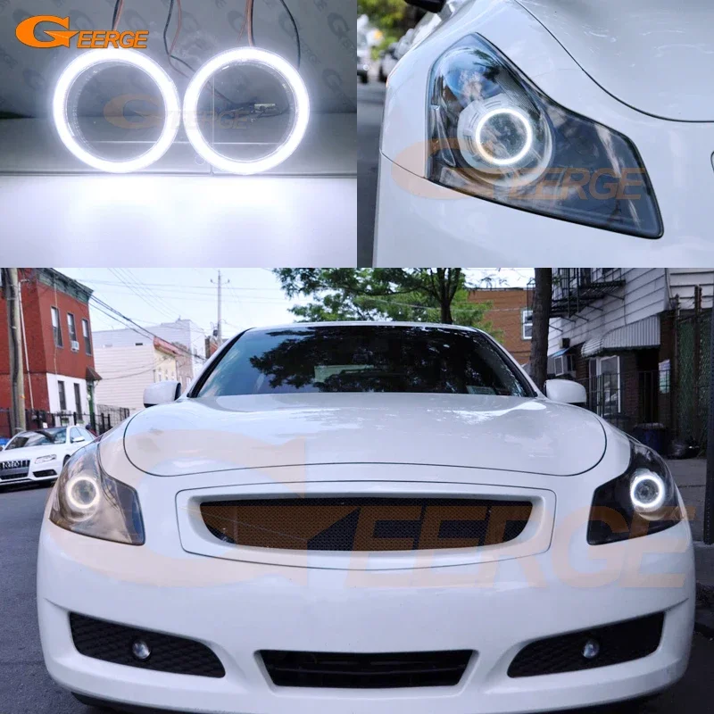 

Для INFINITI G35 G37 Nissan Skyline 250GT 350GT 370GT V36 2007 2008 2009 Ультра яркий DRL COB Led Angel Eyes Kit Halo Rings