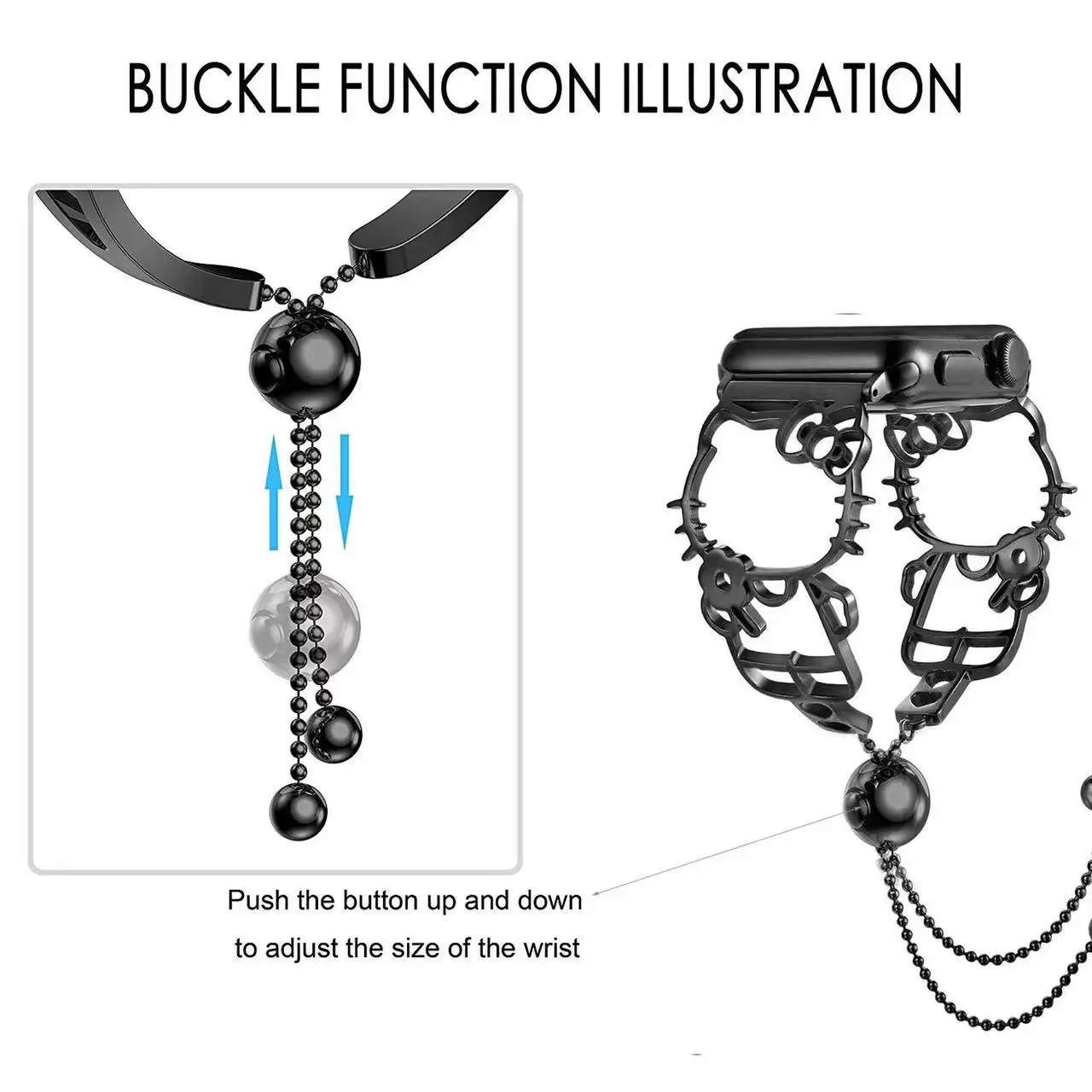 Metal Strap For Apple watch Ultra/2 10 9 8 7 46mm 45mm 41mm 44mm 42mm 40mm Women Bracelet Cartoon Belt iWatch 6 5 4 3 SE Correa