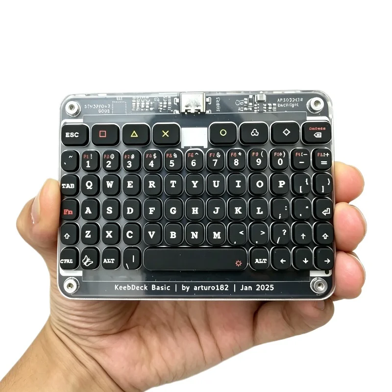 Keebdeck Basic Wired Mini Keyboard Stm32f042 Chip+p5032ktr Backlight Suitable For Diy Silicone Keyboard Project Enthusiasts