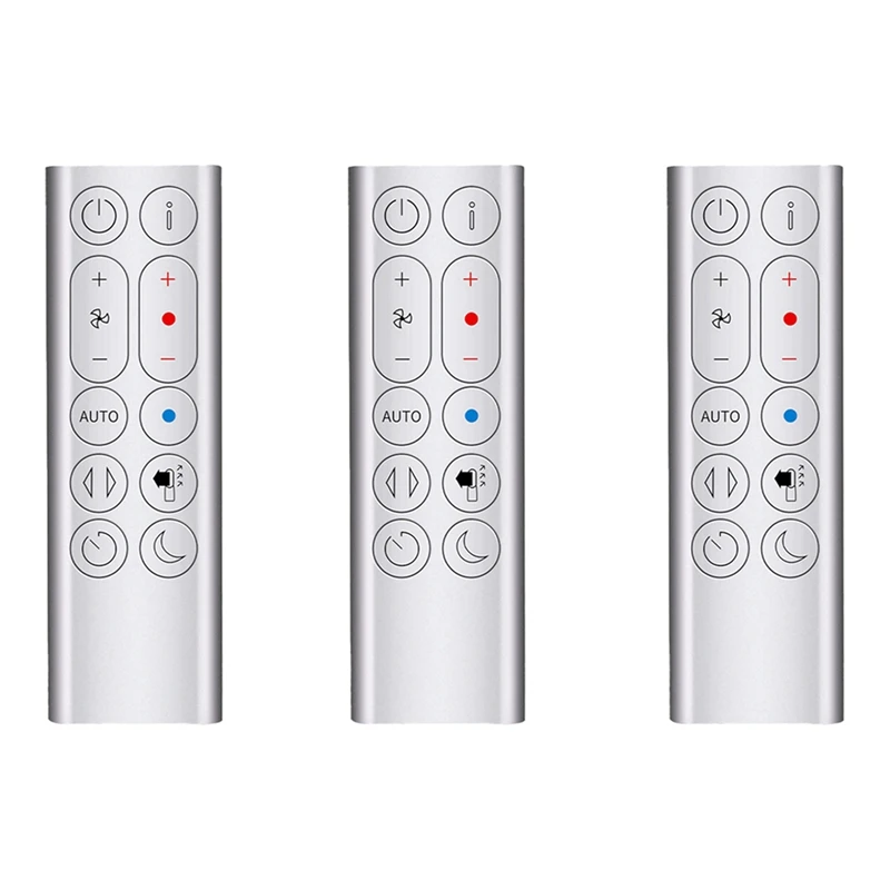 3X Replacement Remote Control Suitable For Dyson HP04 HP05 HP07 Air Purifier Leafless Fan Remote Control Silver