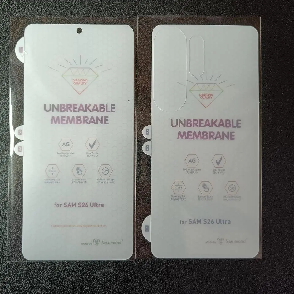 HD Matte UNBreakable Membrane Soft Hydrogel Film for Samsung Galaxy S26 Ultra S25 S24 Outer Inner Transparent Screen Protector