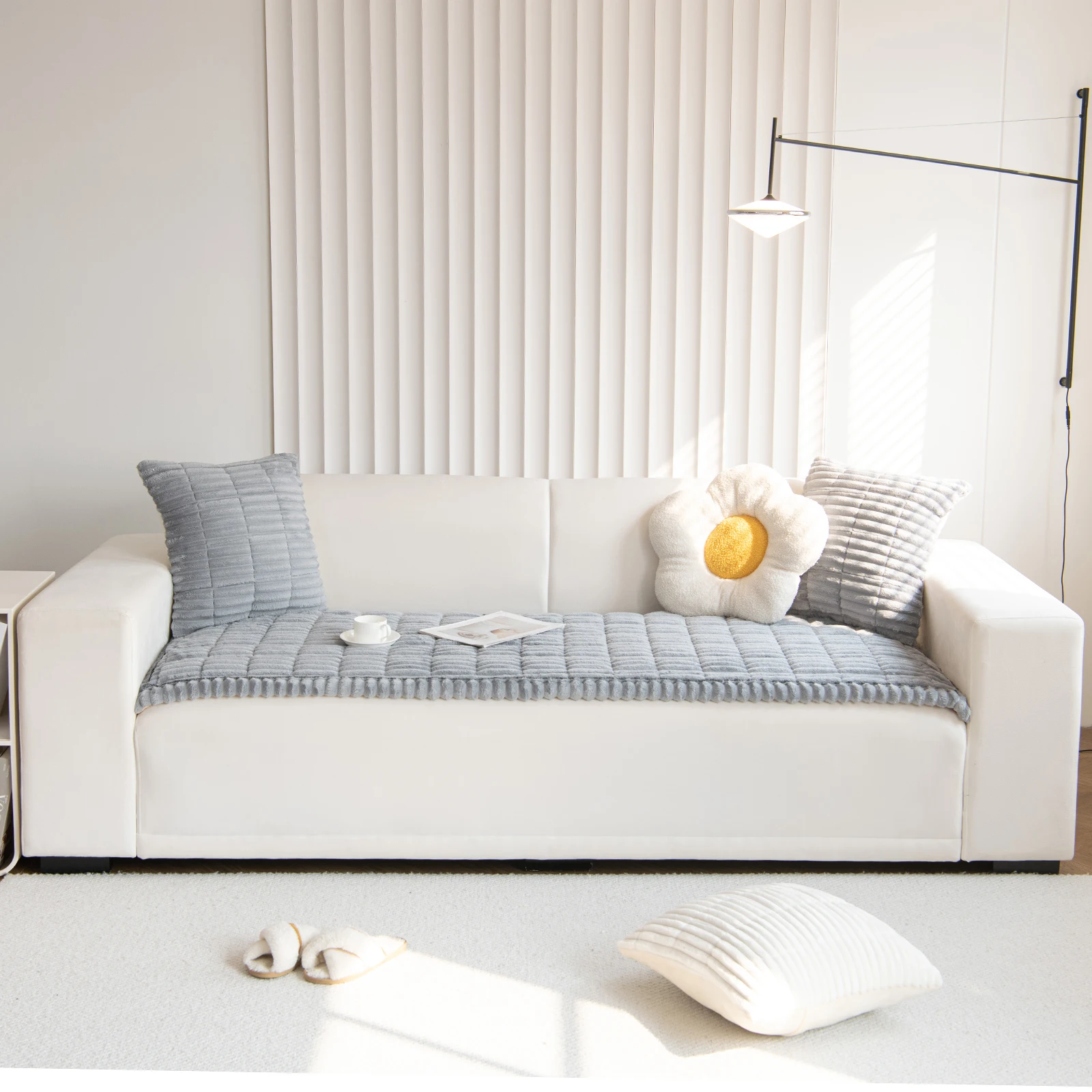 Verdicken Plüsch Sofa Schon bezug universelle rutsch feste super weiche Sofa Handtuch Winter Cord Couch Kissen für Wohnzimmer modernes Zuhause