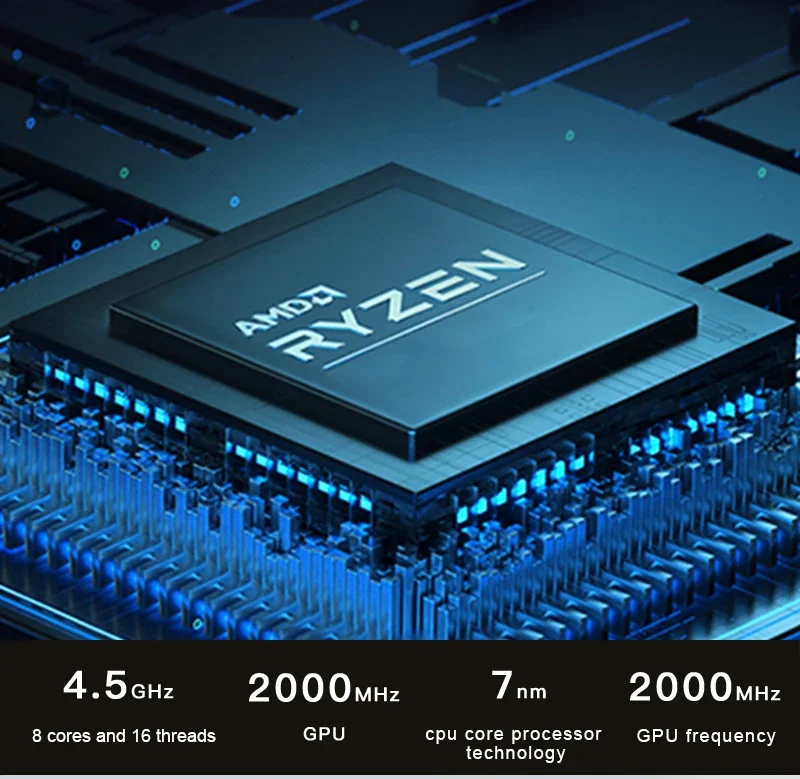 GenMachine Ryzen 7 7730U Mini PC AMD Ryzen Dual Channel DDR4 3200T/s 16GB 500GB PCIe4.0 SSD WiFi6 BT5.2 diy Gaming Computer