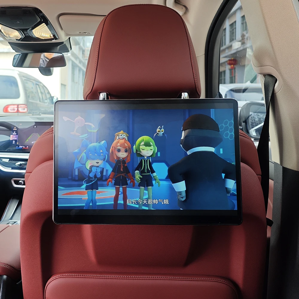 Car TV HDMI Screen Rear Seat Entertainment For 2024 2025 2026 BMW i5 M60 i7 M70 Android 13.0 OS Headrest Monitor Plug And Play