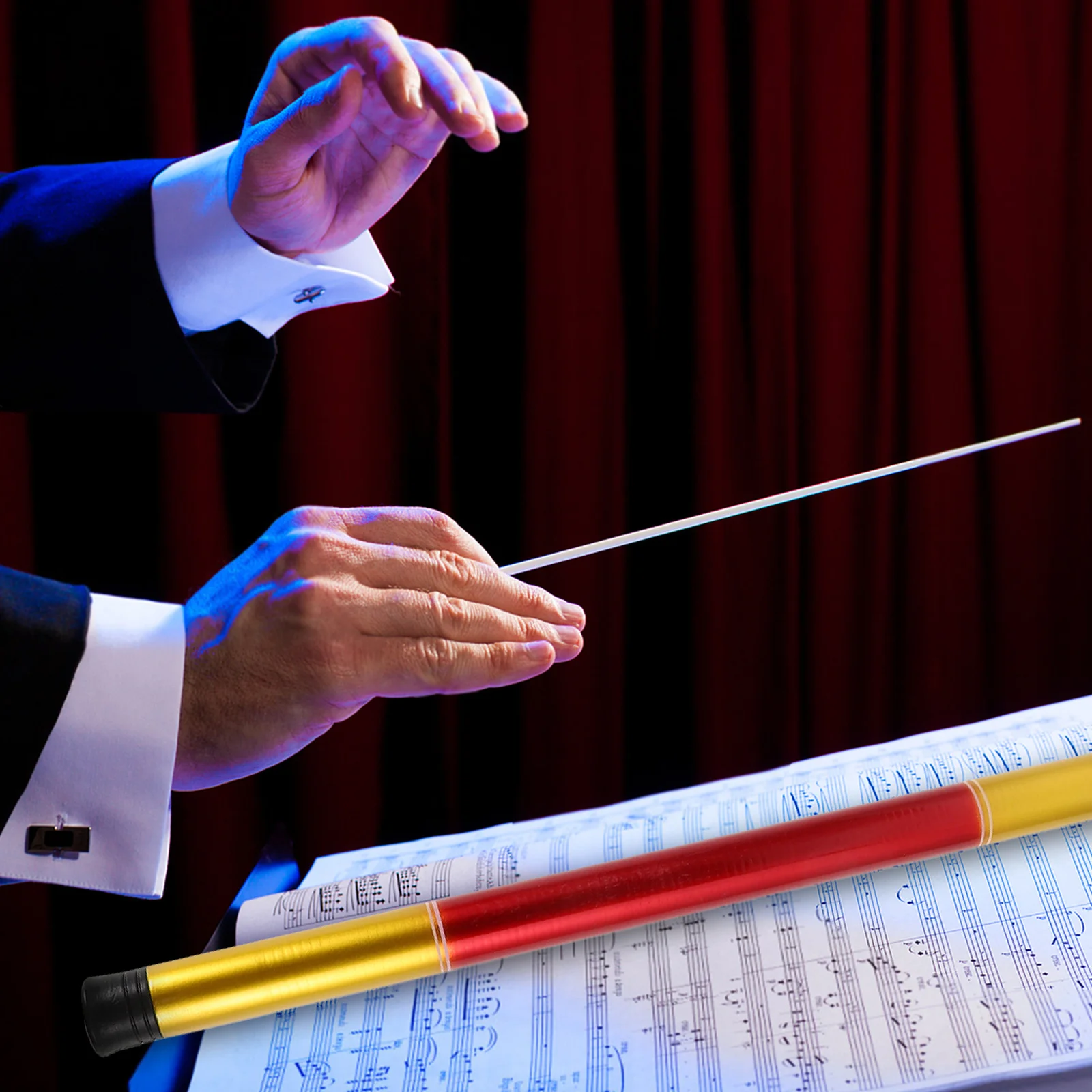 

Orchestra Sticks Storage Tube Bamboo Cylinder Dustproof Organizer Portable Music Conducting Classes Choir School