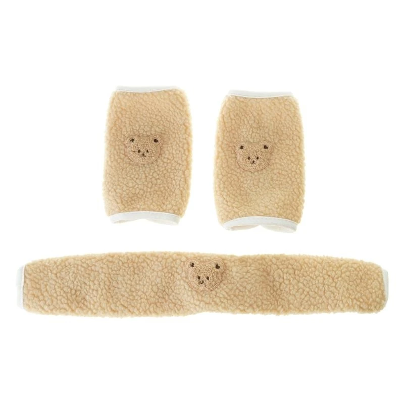 

652F Cartoon Strollers Accessories Handlebar Guard Front Armrest Protective Cover Shoulder Belt Sleeve Teething Drooling Bib