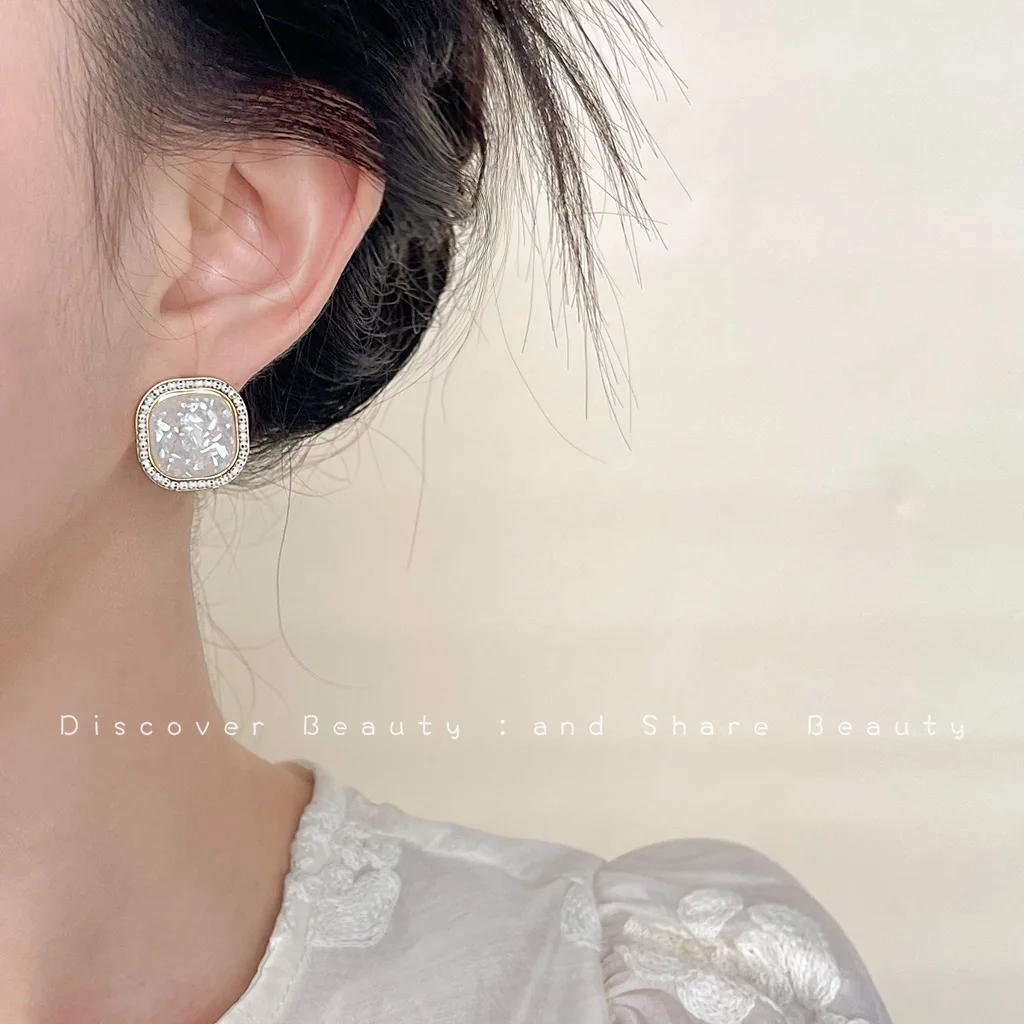 Real 925 Sterling Silver French Romantic Rose Stud Earrings For Women Party Classic Fine Jewelry Light Luxury Accessories