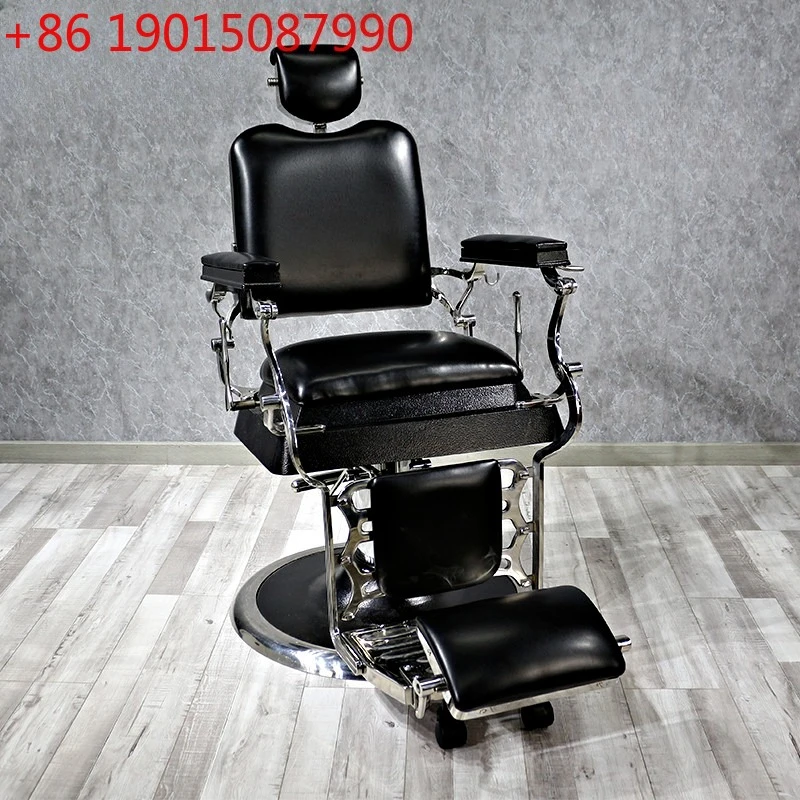 

High-End Barber Shop Retro Hairdressing Chair Hair Salon Hair Cutting Can Be Put down European Style Men's Barber Chair