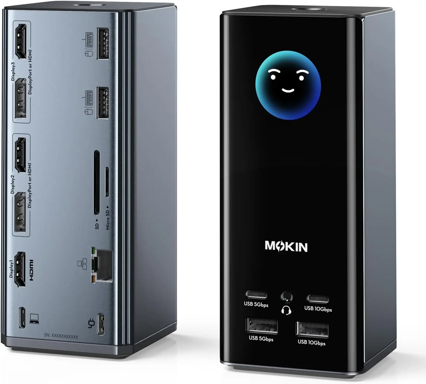 USB C Docking Station 3 Monitors Display with Weather Function