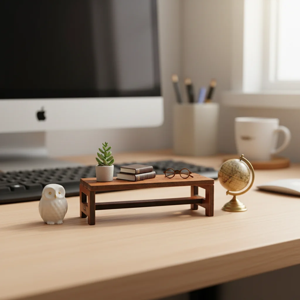 Xyloid Mini Bench Decorative Ornament for Home Office Tabletop Display Handcrafted Quality
