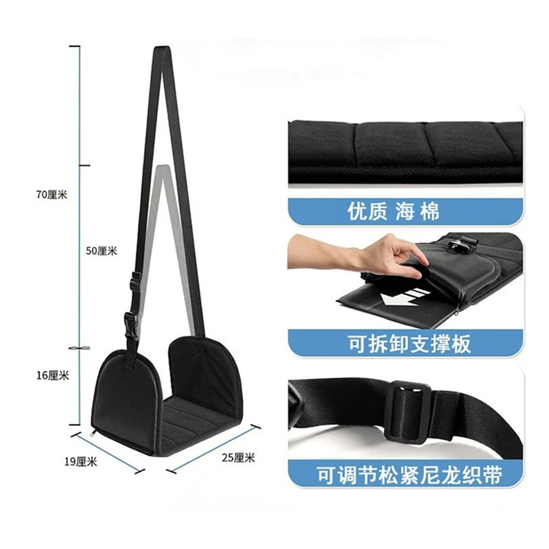 ABNO-Foot Relaxing Hammock Adjustable Airplane Foot Hammock For Office Travel Relaxing Under-Desk Resting Foot Hammock
